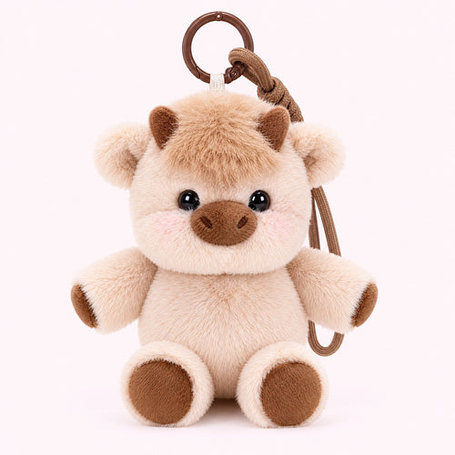 The mini running keychain in Hojicha khaki